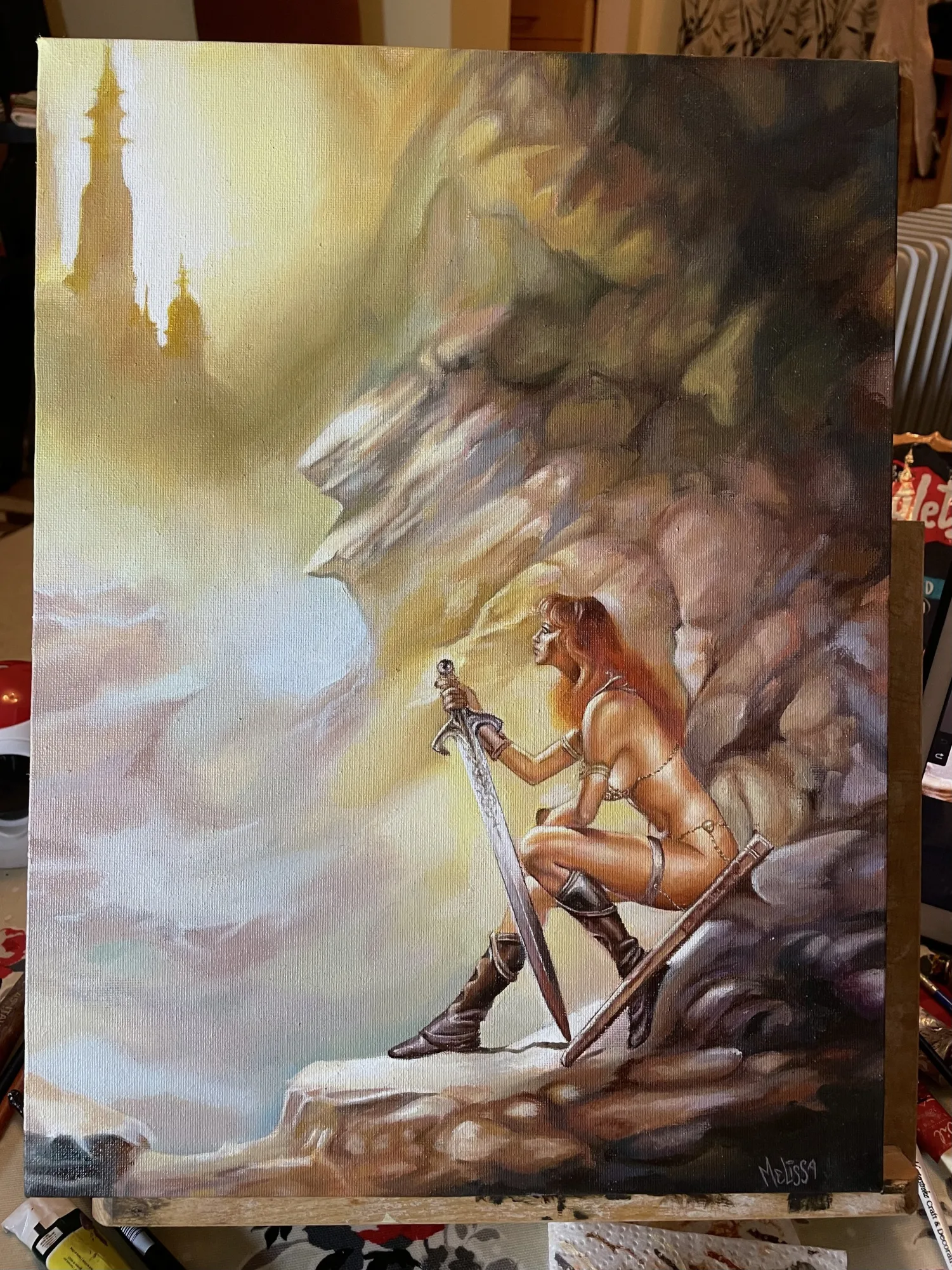 Study of Boris Vallejo’s Red Sonja